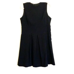 Zara fit and flare black dress